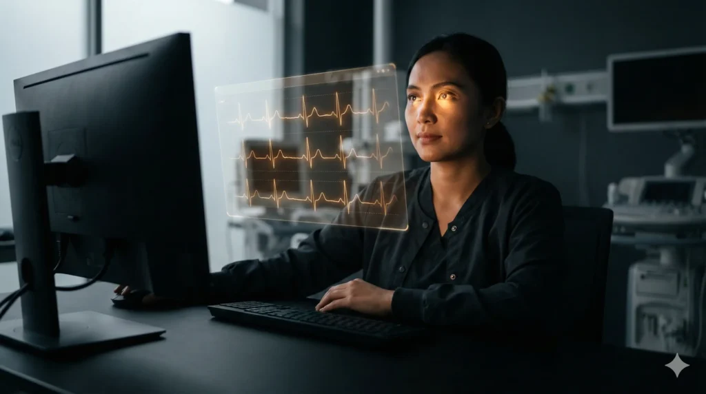 Ilustrasi kalender pemantauan gejala dari waktu ke waktu.