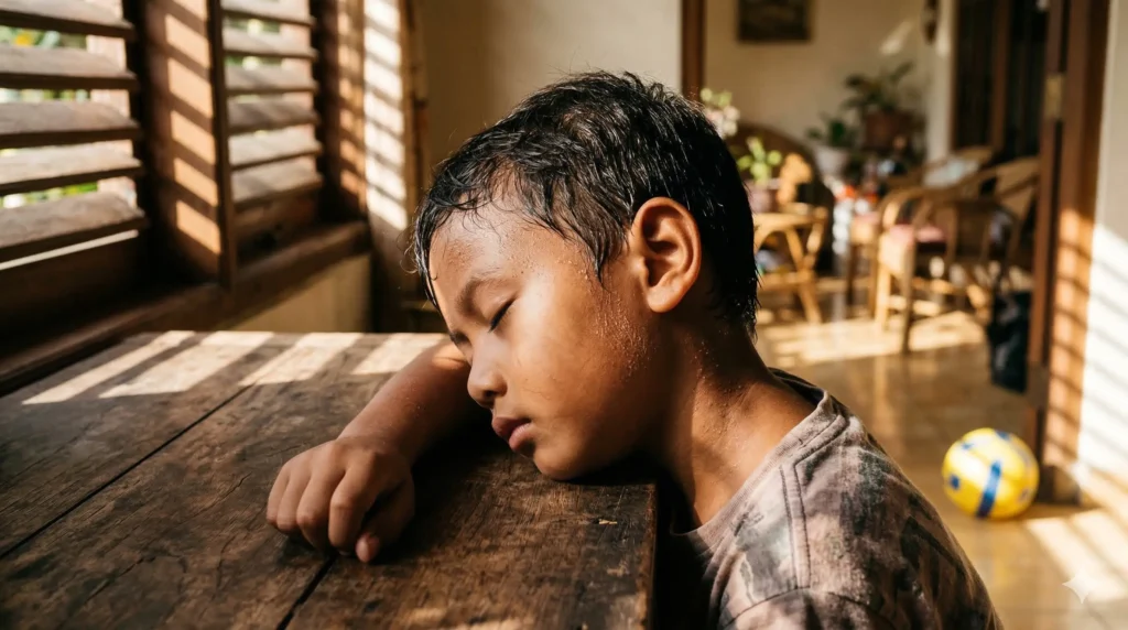 Anak yang aktif biasanya akan merasa lelah setelah bermain atau berolahraga.